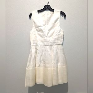 Zimmerman Tama V-Neck Mini Dress in Ivory